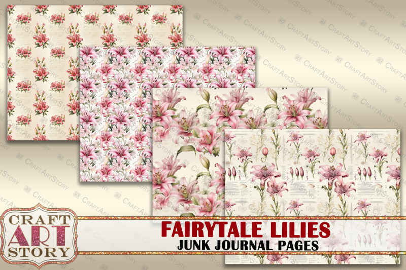 fairytale-lilies-1-fantasy-junk-journal-pages