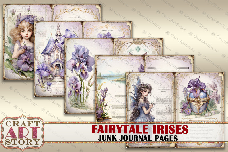 fairytale-irises-fantasy-junk-journal-pages