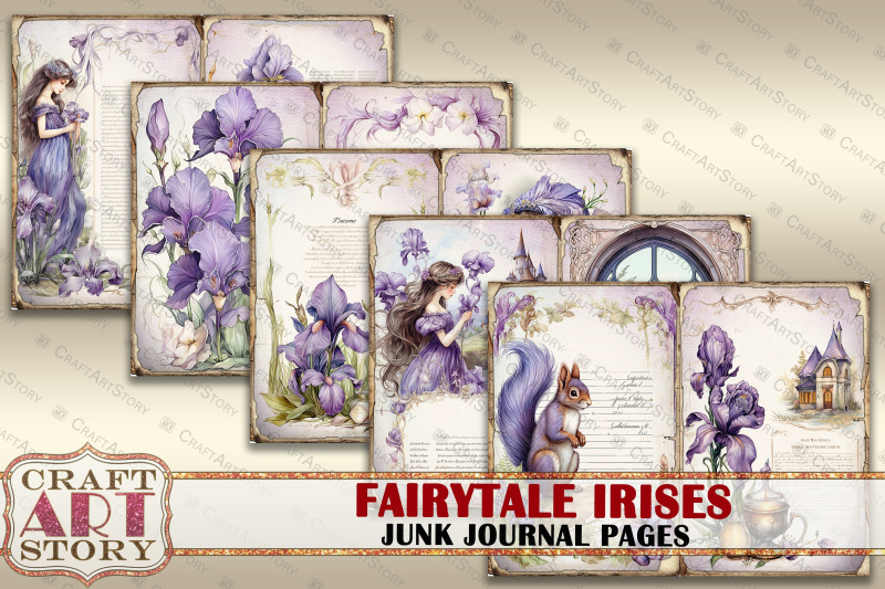 fairytale-irises-fantasy-junk-journal-pages