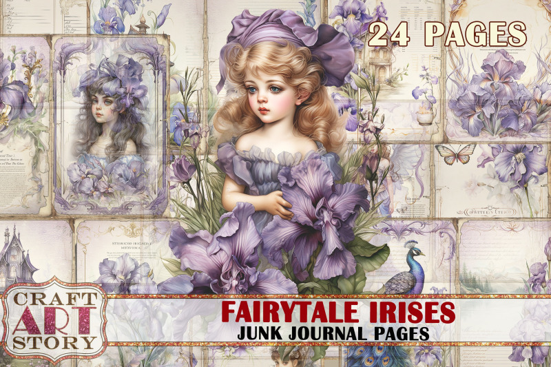 fairytale-irises-fantasy-junk-journal-pages