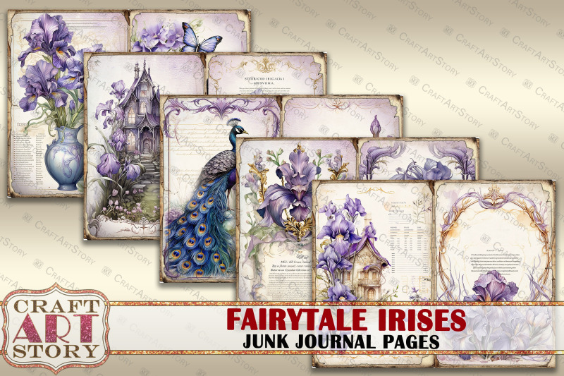 fairytale-irises-fantasy-junk-journal-pages