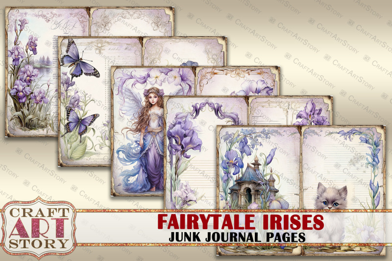 fairytale-irises-fantasy-junk-journal-pages