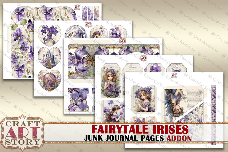 fairytale-irises-fantasy-junk-journal-pages-addon