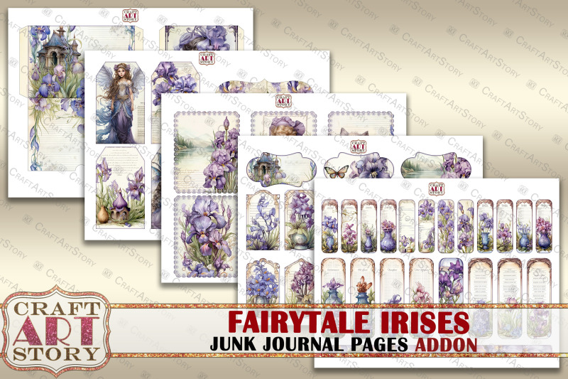 fairytale-irises-fantasy-junk-journal-pages-addon