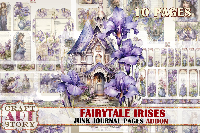 fairytale-irises-fantasy-junk-journal-pages-addon