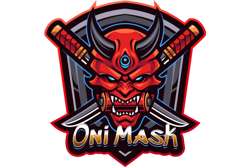 oni-mask-mascot-logo-design