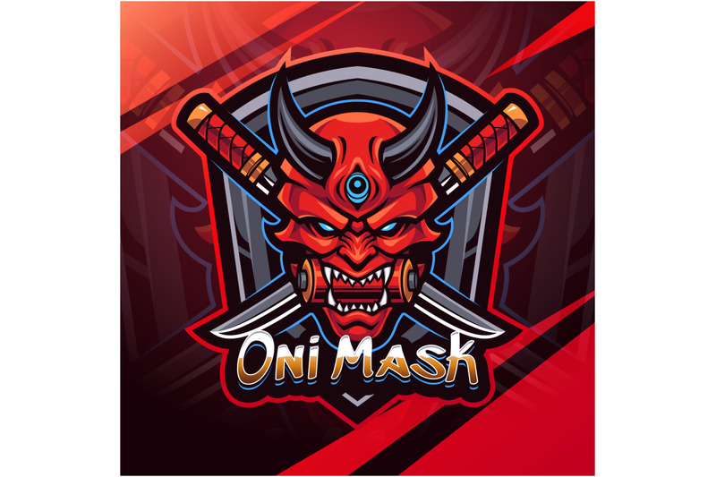 oni-mask-mascot-logo-design