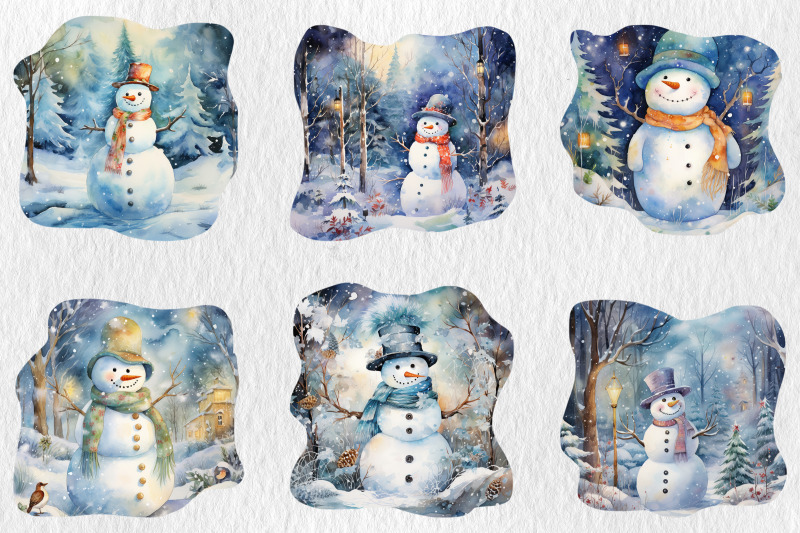 frosty-flurries-watercolor-snowman