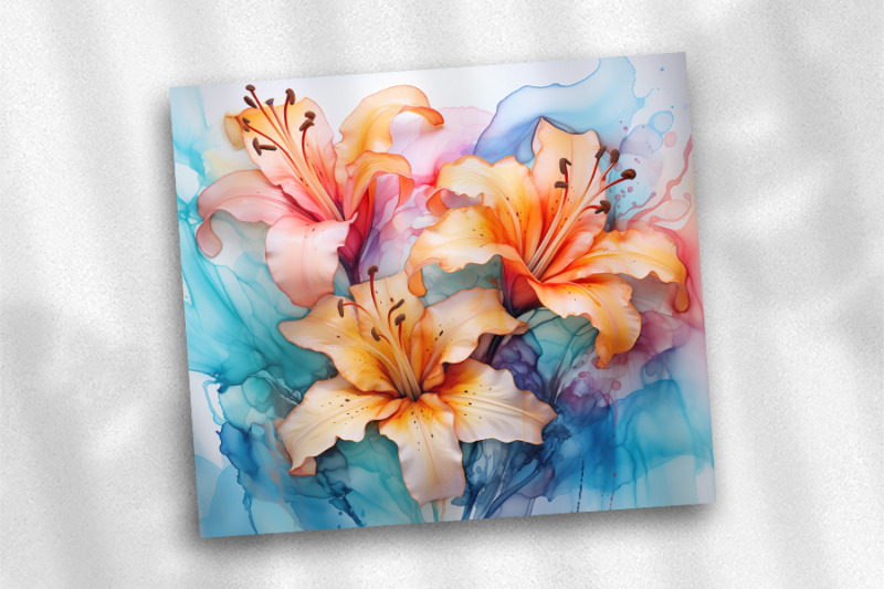watercolor-lily-20oz-tumbler-wrap
