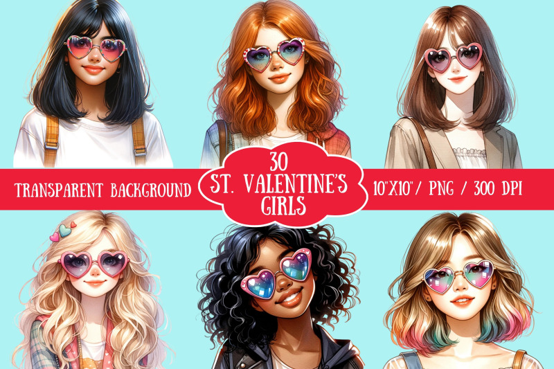 watercolor-valentine-039-s-girls