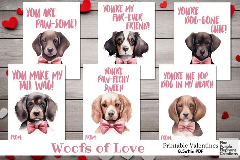 printable-kids-dog-puppy-valentine-digital-teacher-watercolor-cards