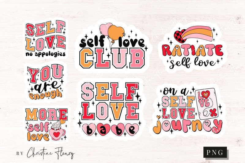 self-love-sticker-png-bundle