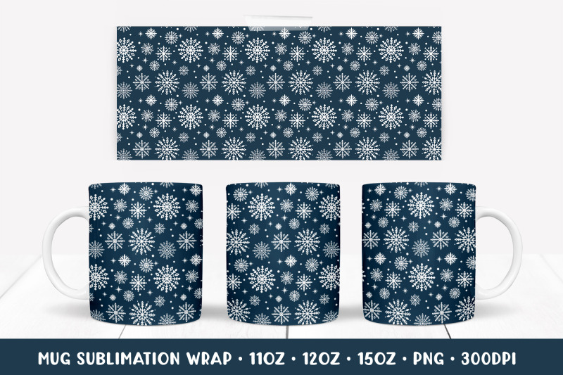 snowflake-mug-sublimation-design-winter-mug-wrap-png