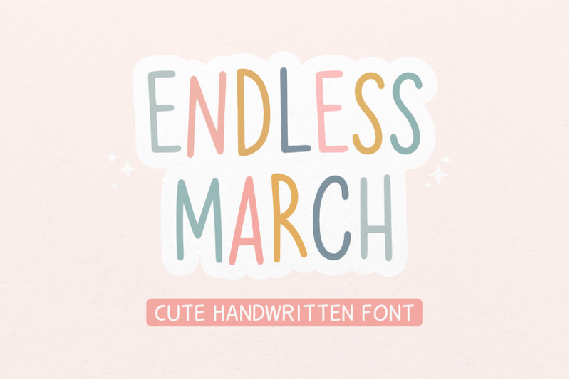 endless-march-font-bold-font-goodnotes-handwritten-style-fun-font
