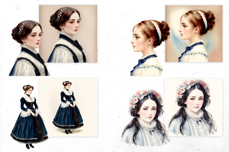 watercolor-victorian-lady-bundle-png-cliparts