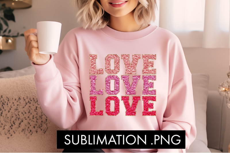 glitter-love-chenille-valentine-png-sublimation