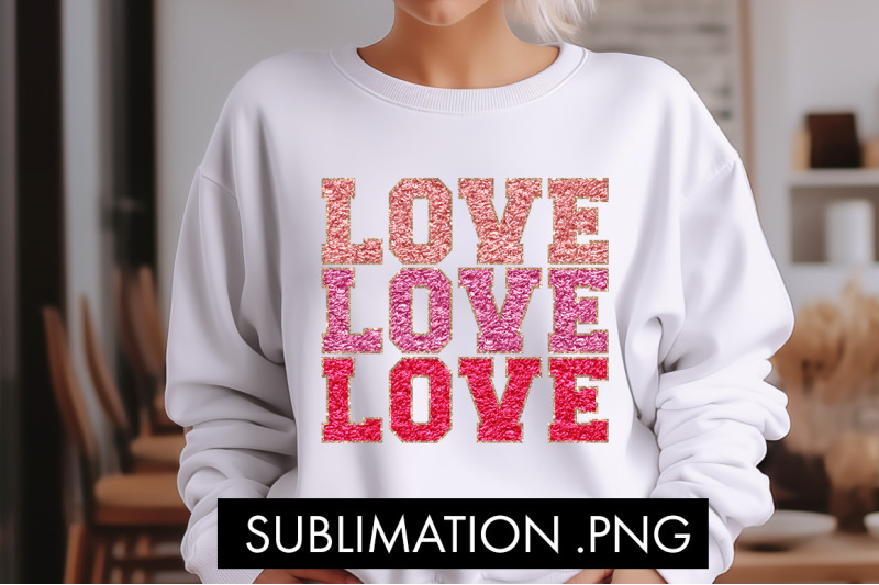 glitter-love-chenille-valentine-png-sublimation