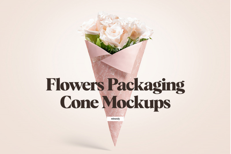flowers-packaging-cone-mockups