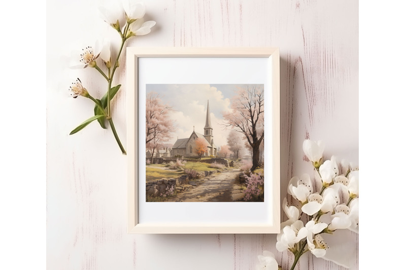 spring-easter-village-church-sublimation-design-png-file