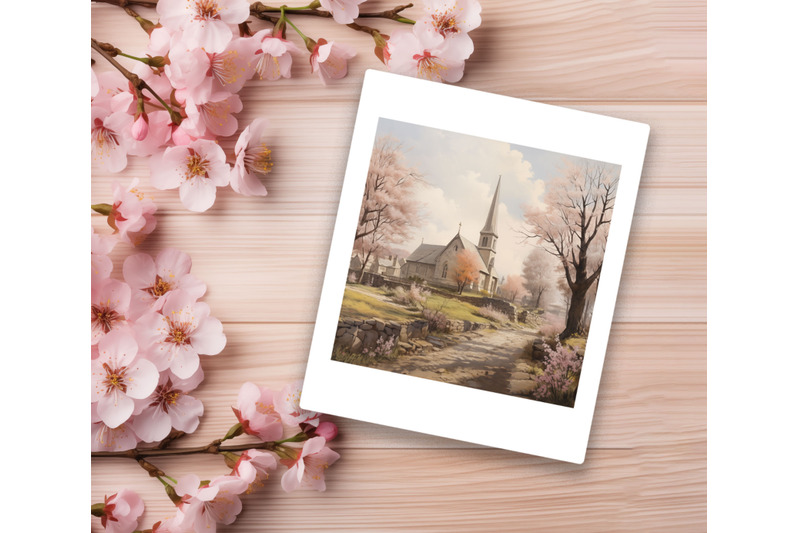 spring-easter-village-church-sublimation-design-png-file