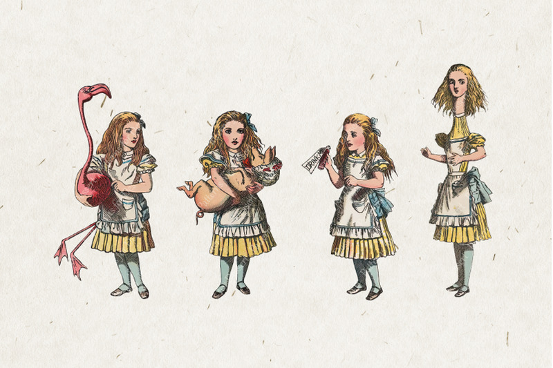 vintage-alice-in-wonderland-characters