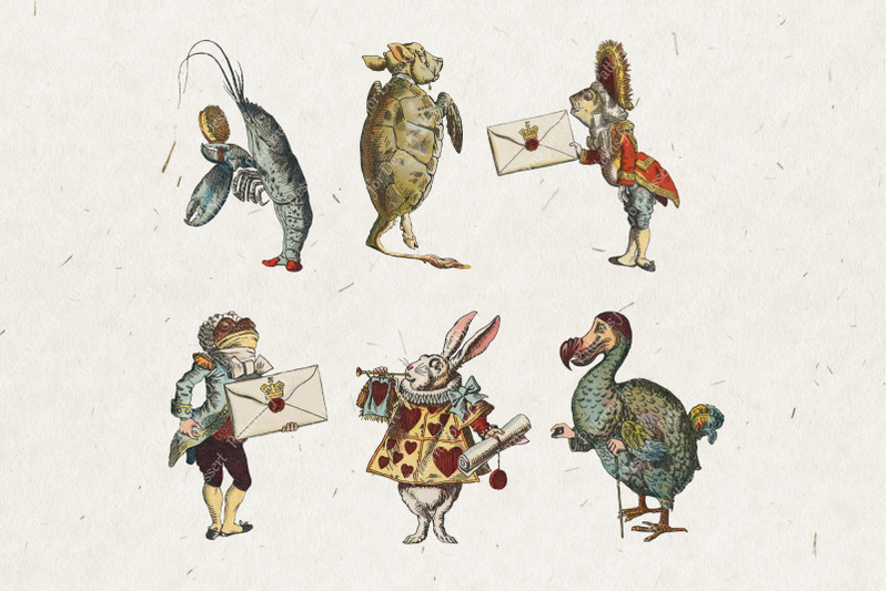 vintage-alice-in-wonderland-characters