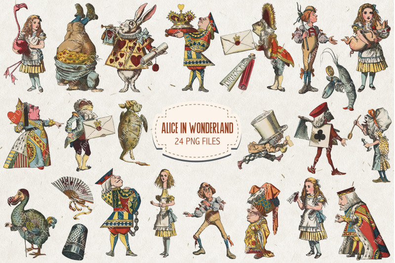 vintage-alice-in-wonderland-characters