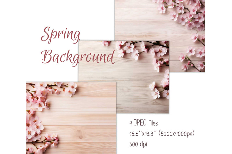 pink-sakura-blooming-branch-background-flatlay-mockup