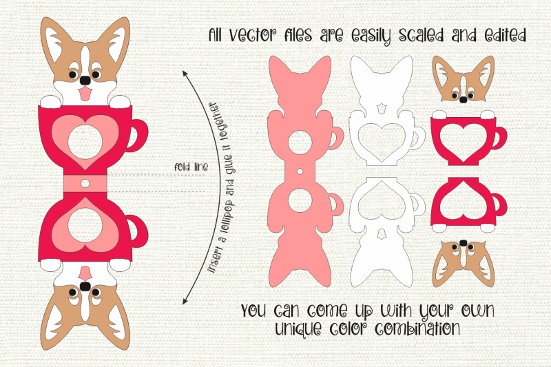 corgi-dog-lollipop-holder-valentine-paper-craft-template