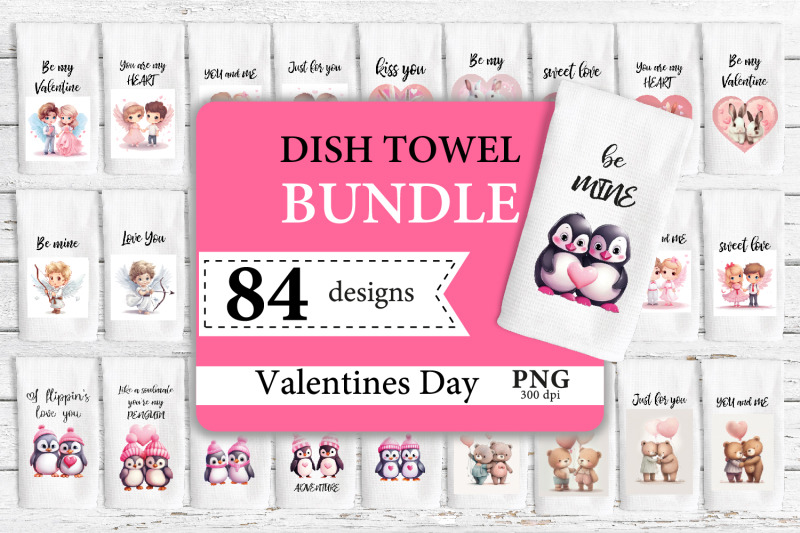 kitchen-dish-towel-bundle-png-valentines-day-towel-png