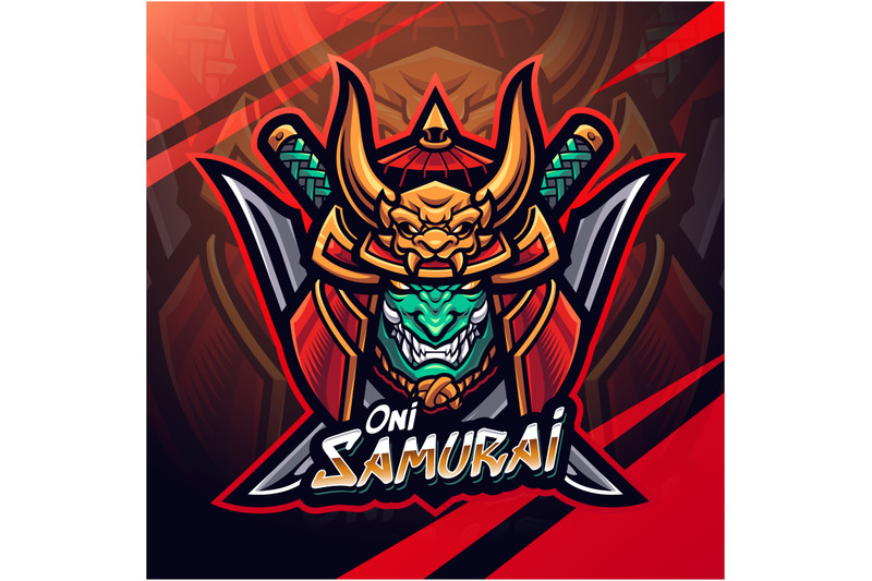 oni-samurai-esport-mascot-logo-design