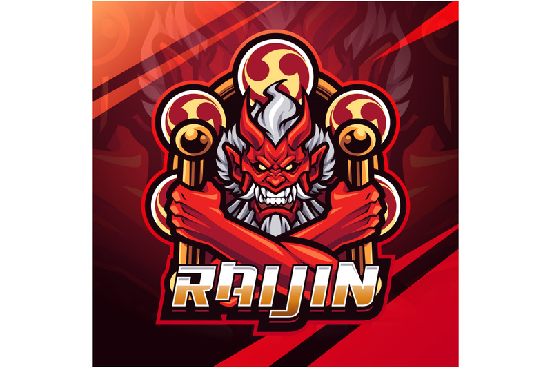raijin-esport-mascot-logo-design
