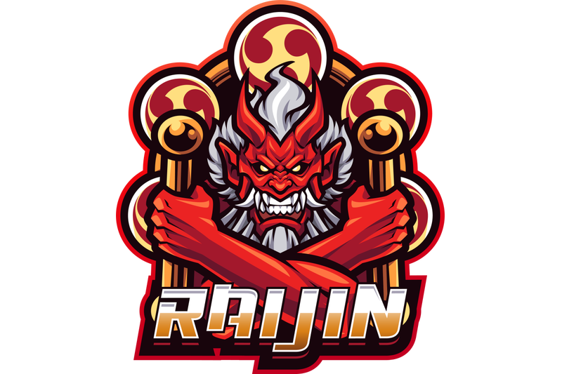 raijin-esport-mascot-logo-design