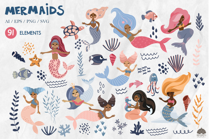 hello-mermaids-svg-png-eps-collection