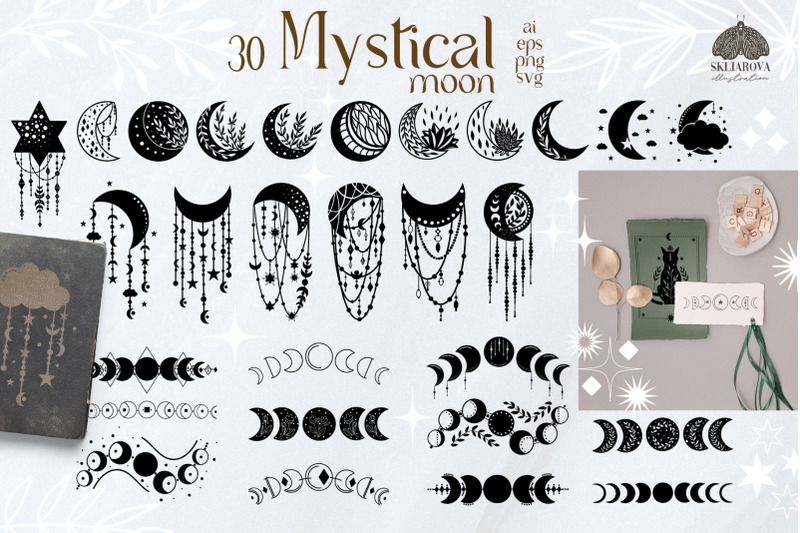 mystical-moon-and-moon-phases-svg-png