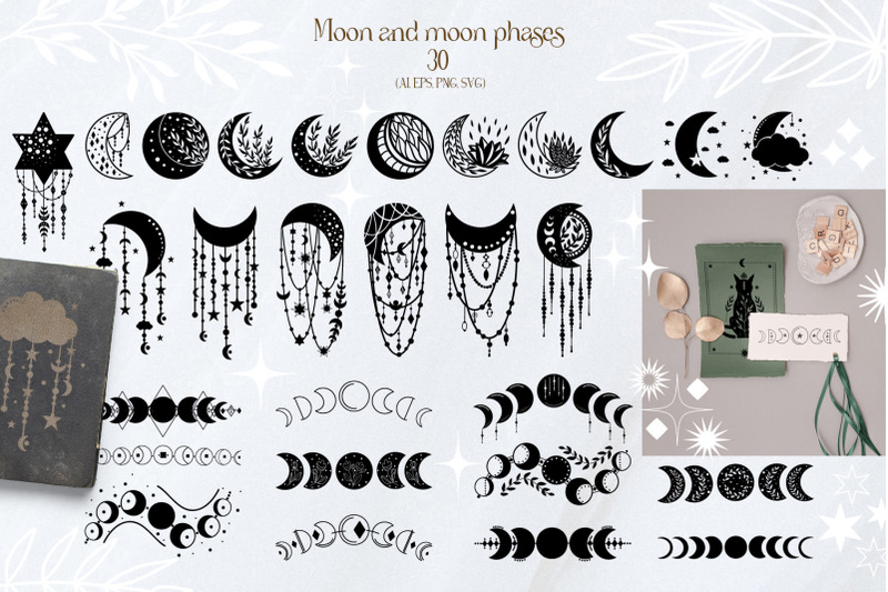 mystical-moon-and-moon-phases-svg-png