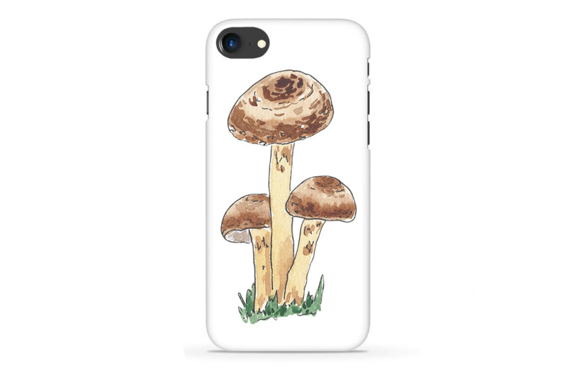 mushrooms-berry-leaf-watercolor-clipart