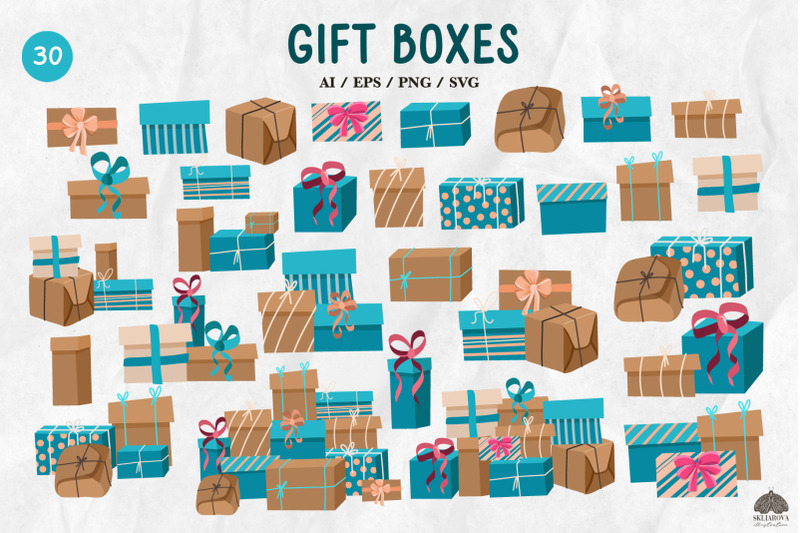 teal-present-boxes-svg-png-eps-clipart