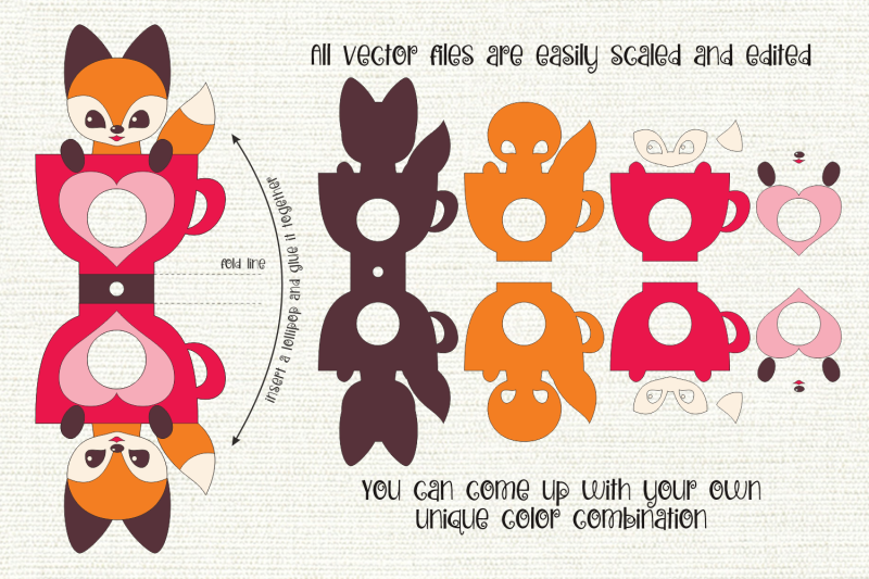 fox-in-a-cup-lollipop-holder-valentine-paper-craft-template