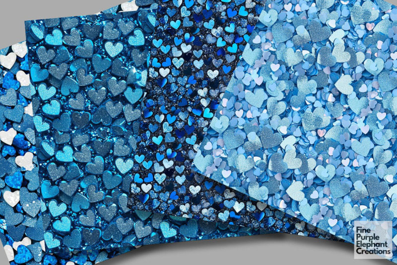 chunky-glam-blue-heart-glitter-valentine-digital-paper