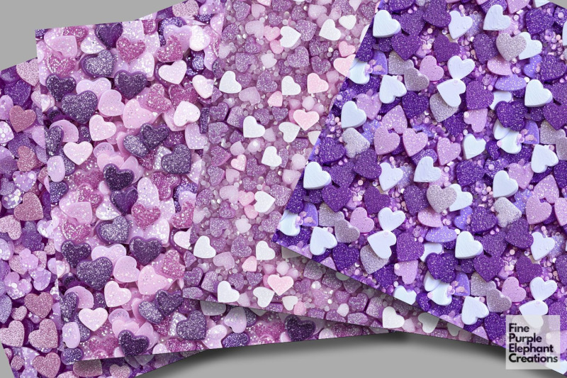 chunky-glam-purple-heart-glitter-valentine-digital-paper