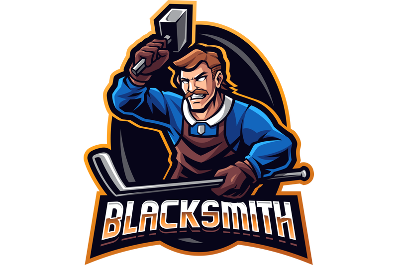 blacksmith-hockey-mascot-logo-design
