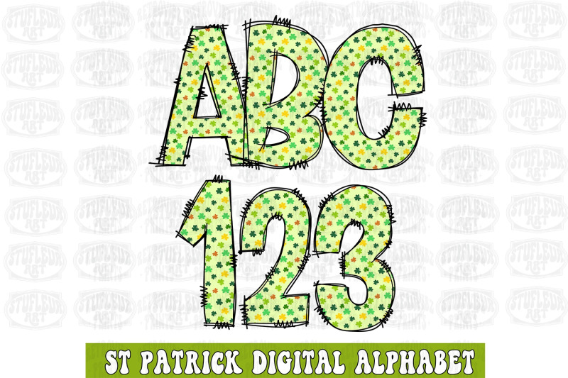 st-patrick-day-doodle-alphabet-doodle-png