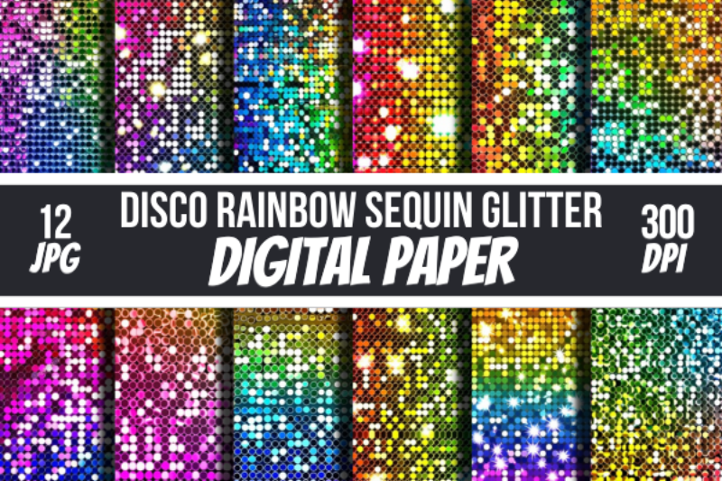 rainbow-sequin-glitter-disco-backgrounds-digital-papers
