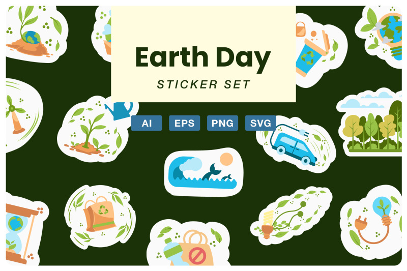 earth-day-sticker-set