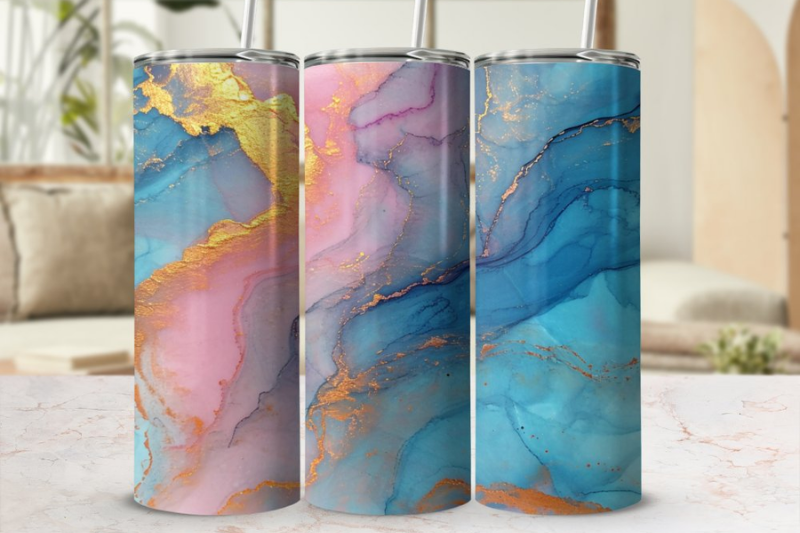 watercolor-pink-and-gold-seafoam-alcohol-ink-luxury-holographic-marble