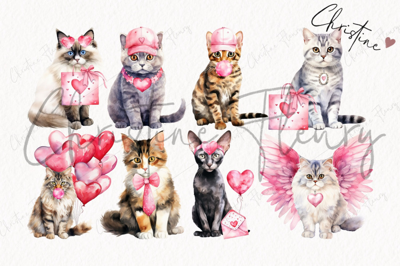 watercolor-valentine-cats-of-love-png