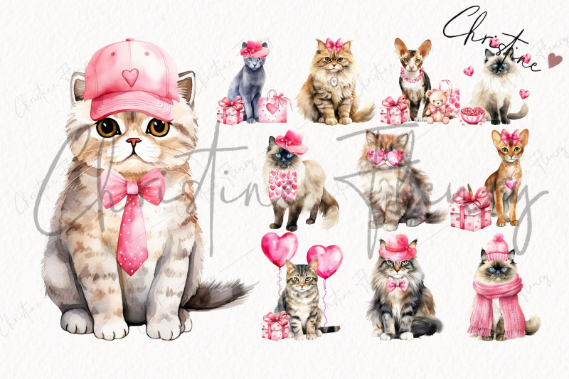 watercolor-valentine-cats-of-love-png