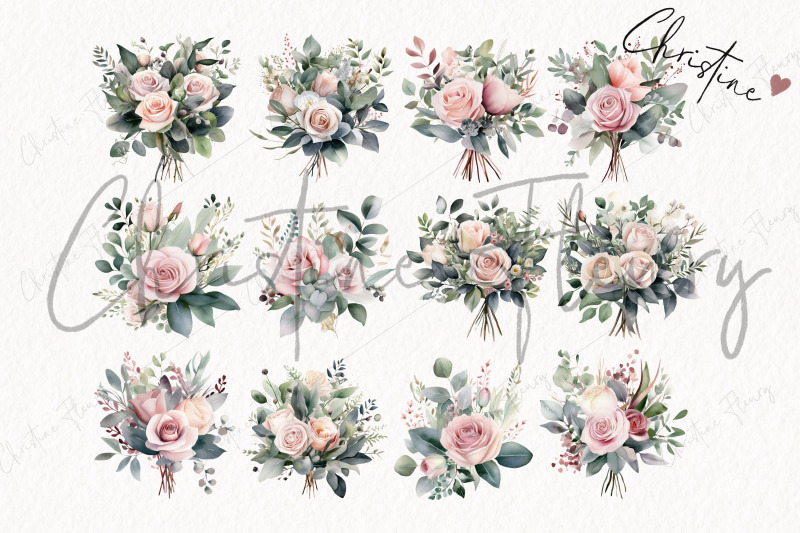blush-rose-amp-eucalyptus-bouquet-clipart