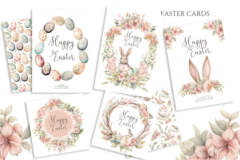happy-easter-watercolor-collection